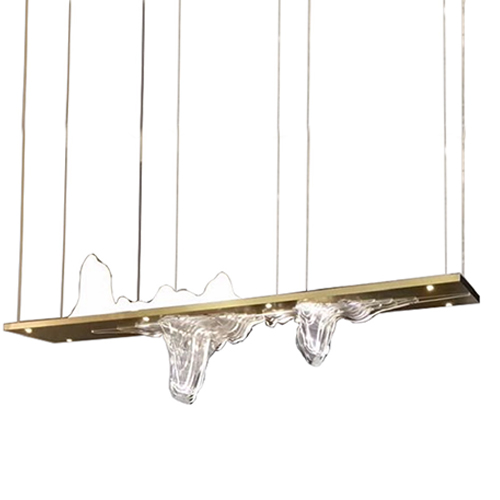 marble, linear pendant light
