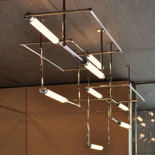 classy horizontal network of pendant bulbs
