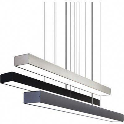 three black and white pendant lights