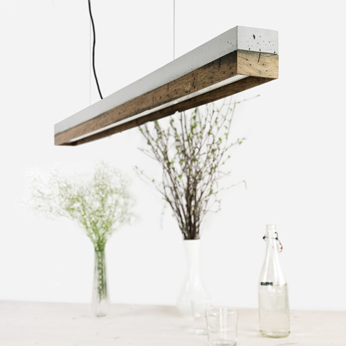 solid linear pendant light