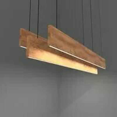 three-part, brown pendant lights