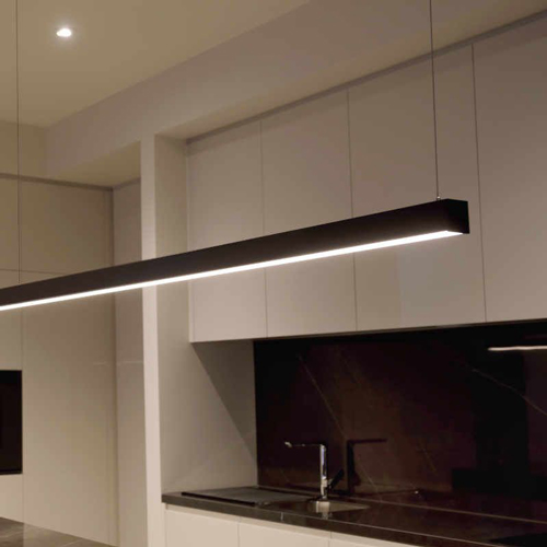 long bright linear pendant lights